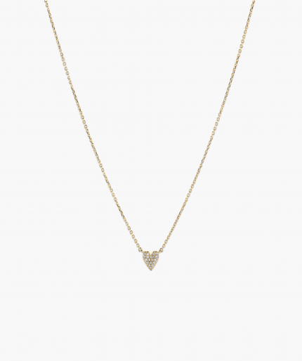 Mini Heart Pavé Diamond Necklace