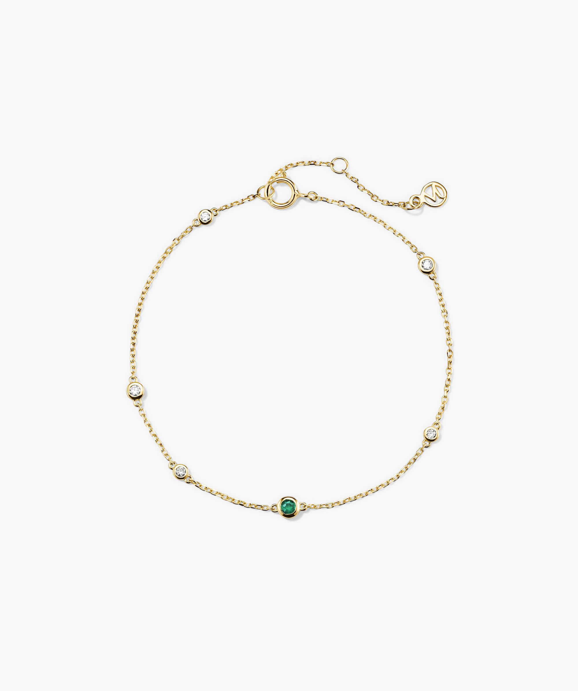 14k Yellow Gold - Emerald