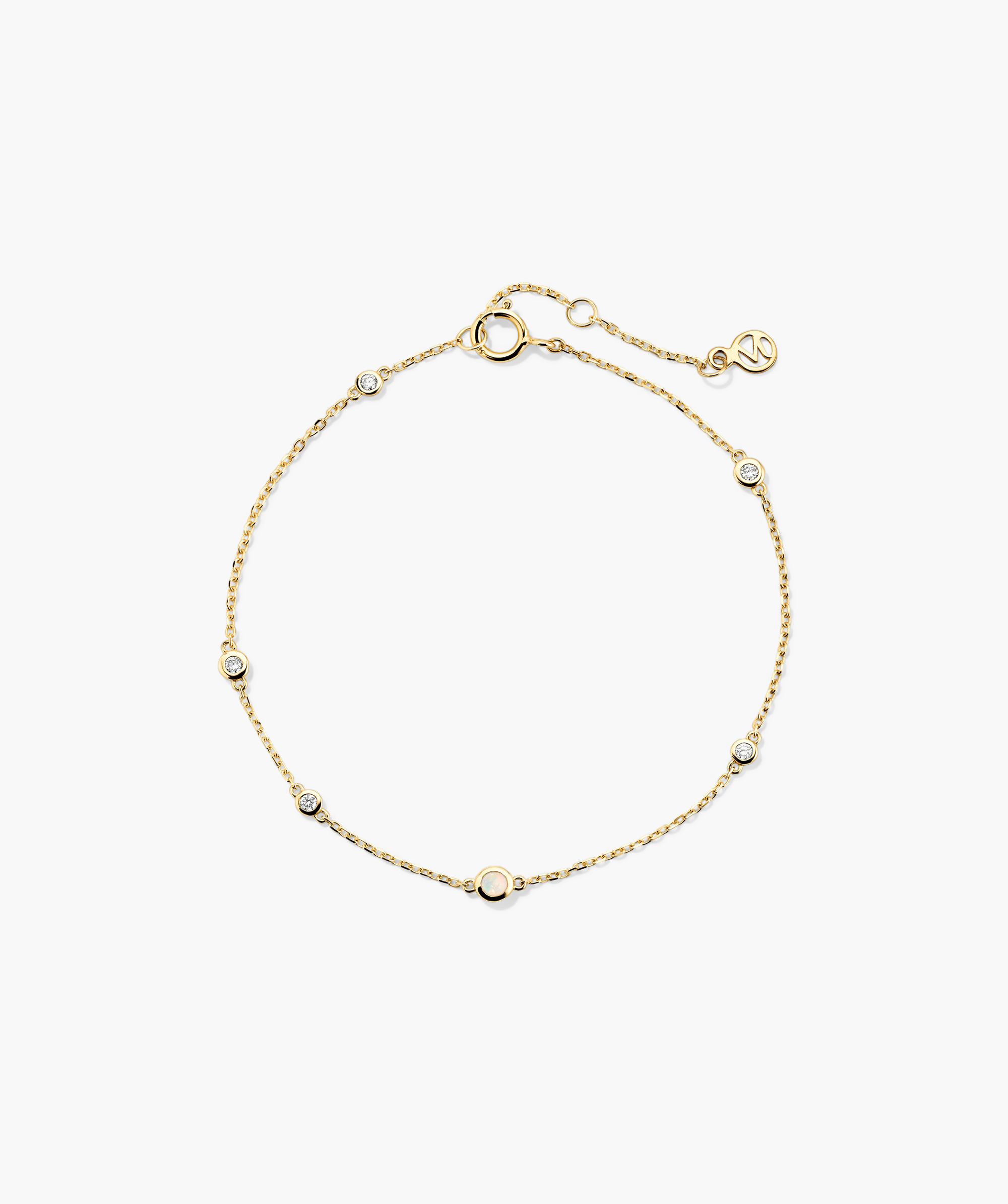 10k Yellow Gold - Opal