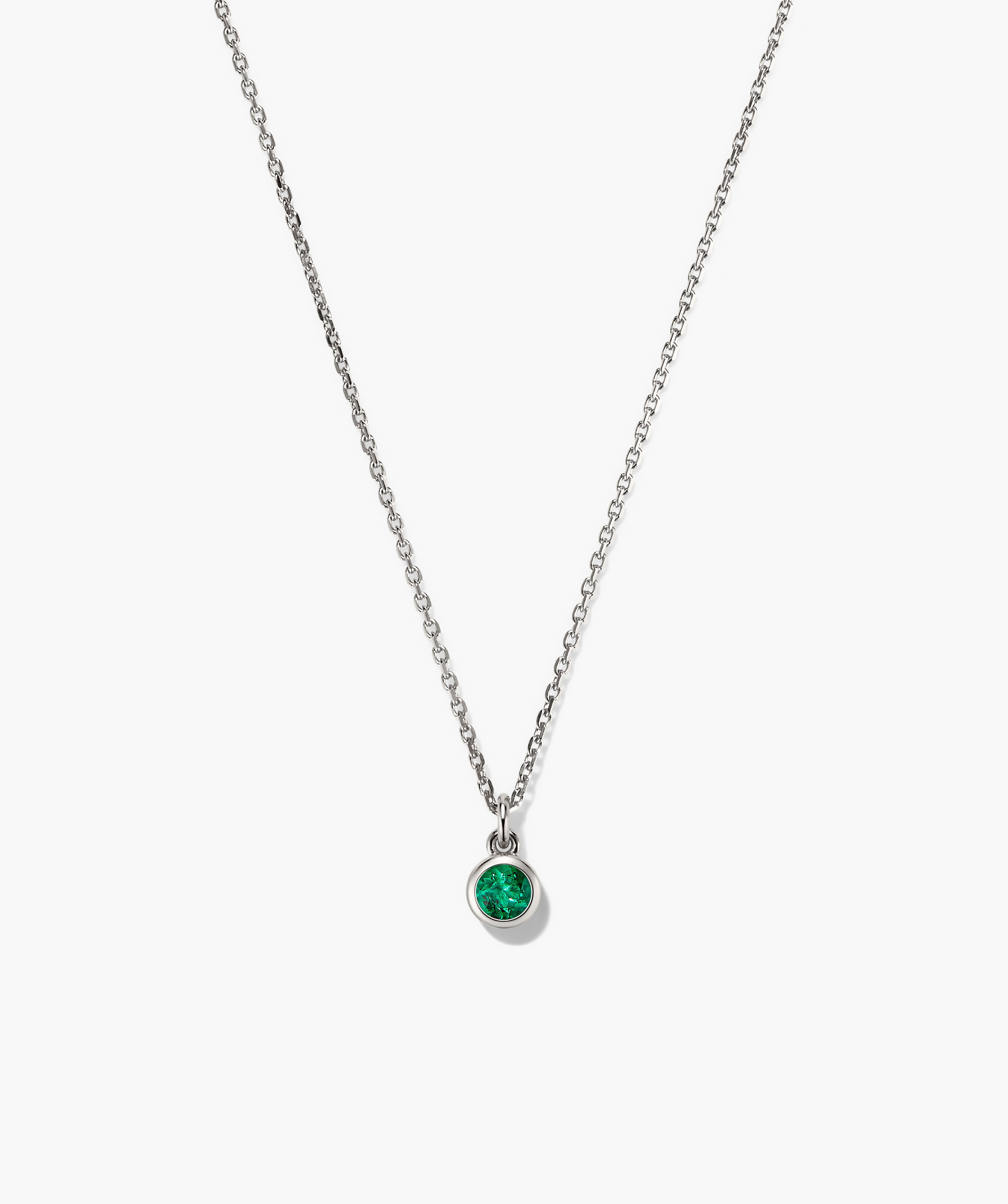 Sterling Silver - Lab Grown Emerald