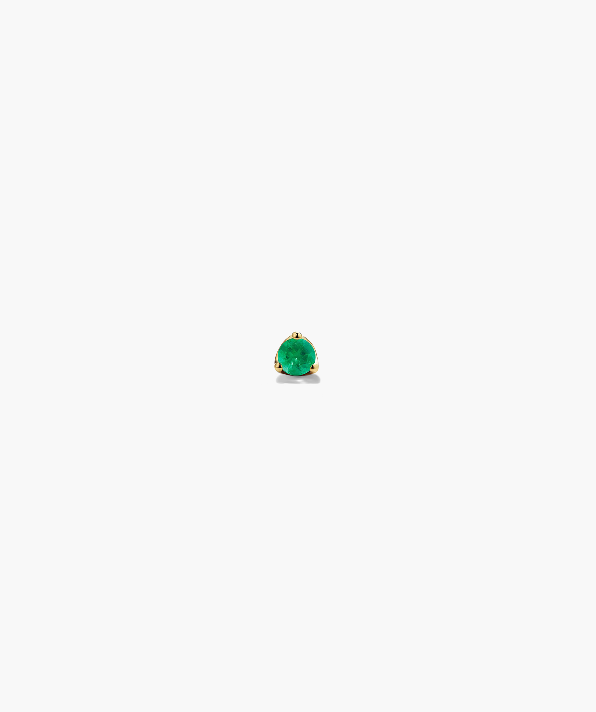 14k Yellow Gold - Lab Grown Emerald