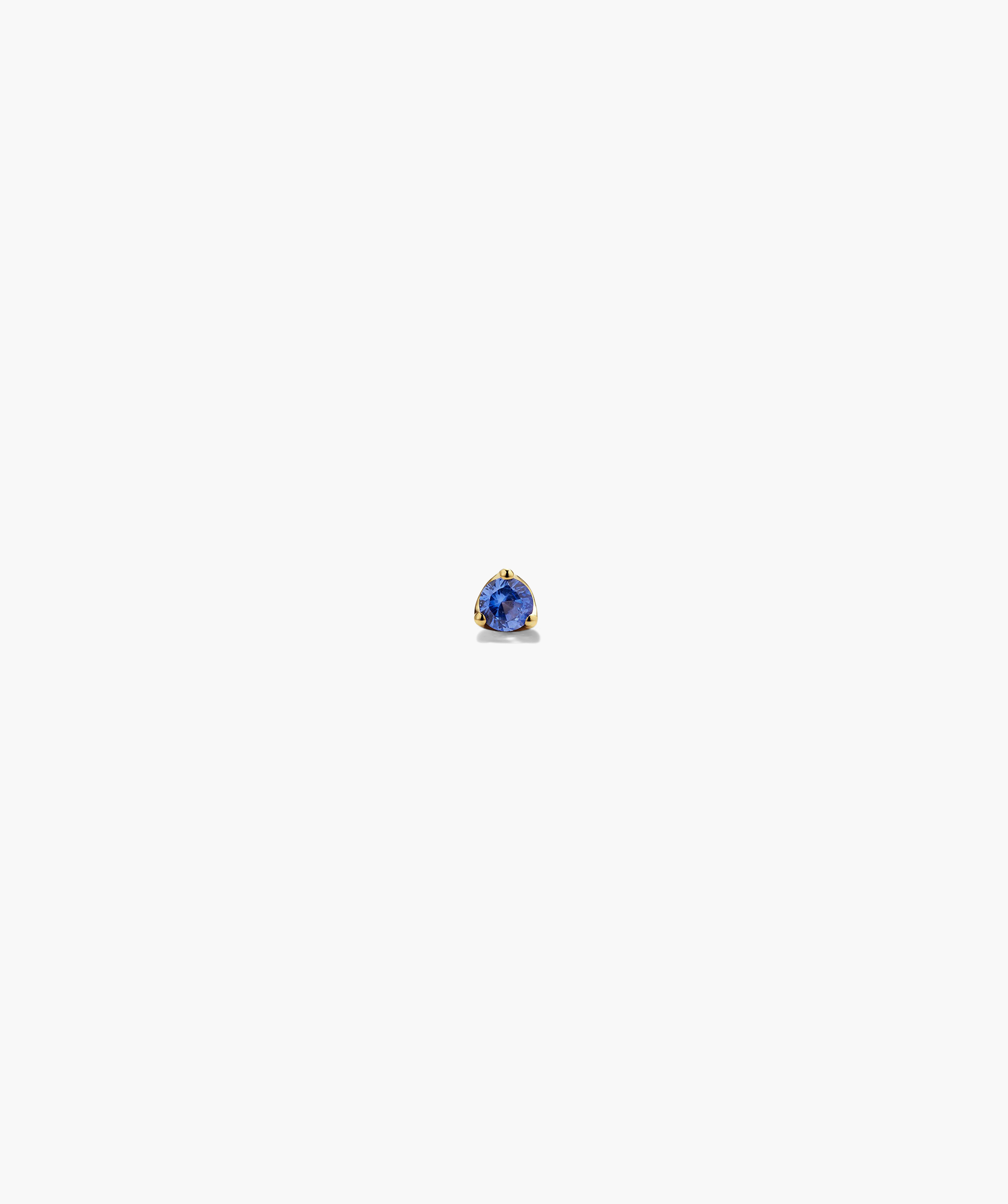14k Yellow Gold - Lab Grown Blue Sapphire
