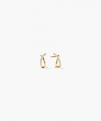 Pavé Diamond X Studs