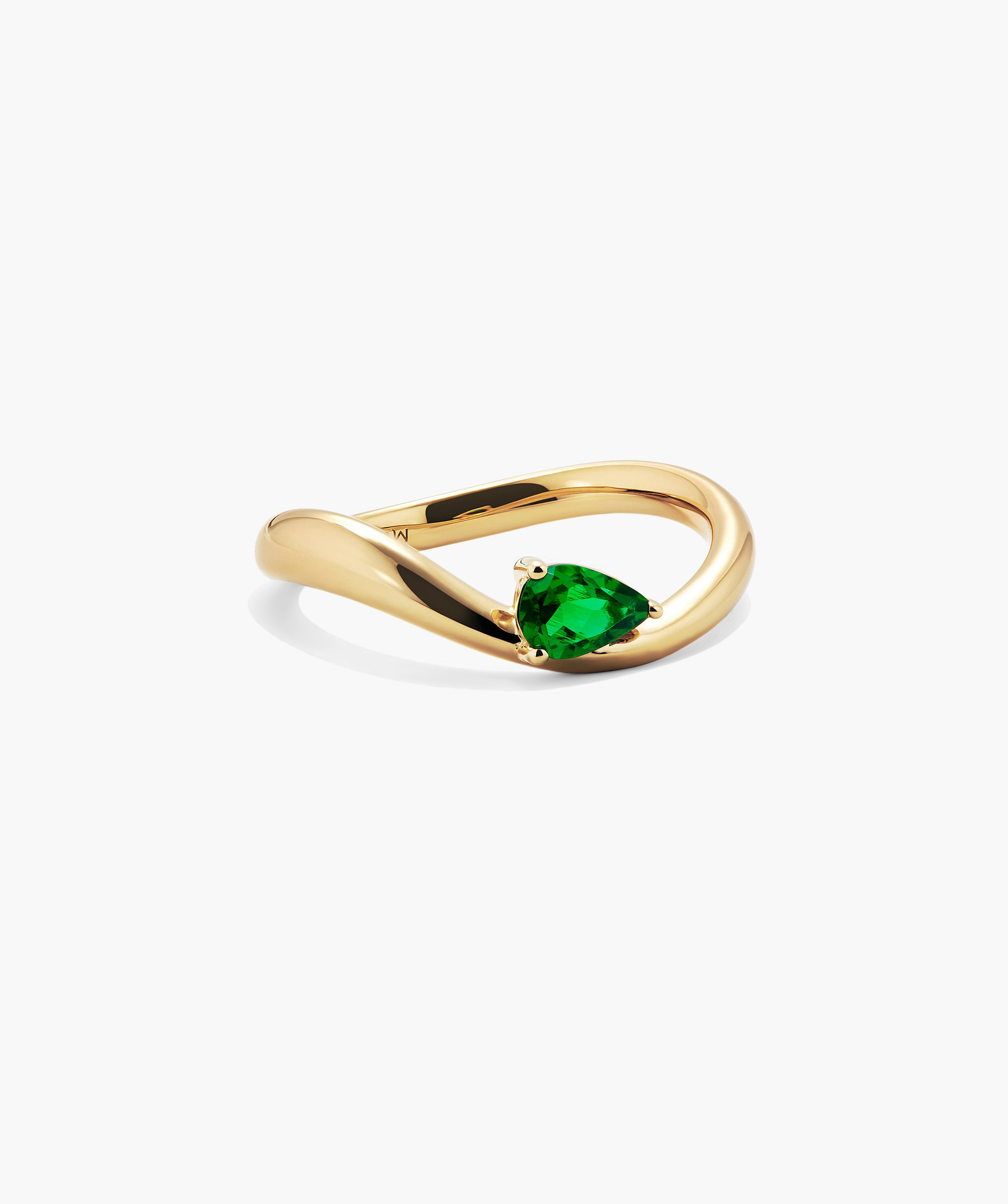 18k Gold Vermeil - Lab Grown Emerald