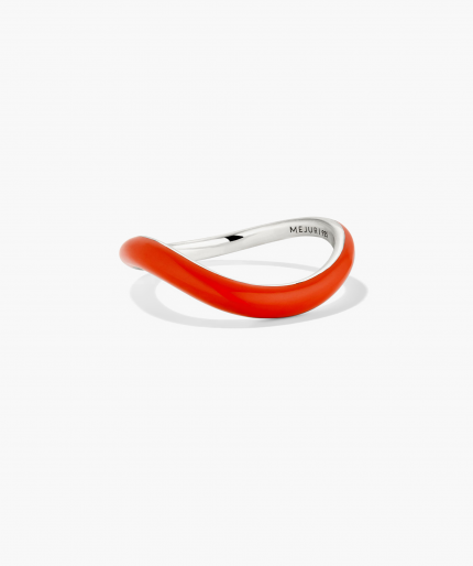 Slim Enamel Dôme Figure Ring
