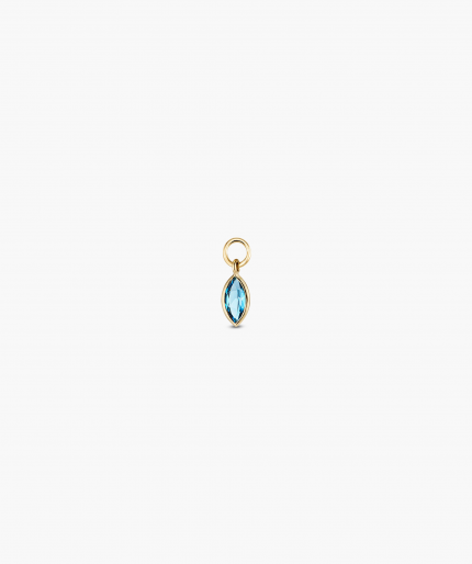 Marquise Gemstone Hoop Charm