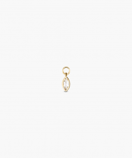 Marquise Gemstone Hoop Charm