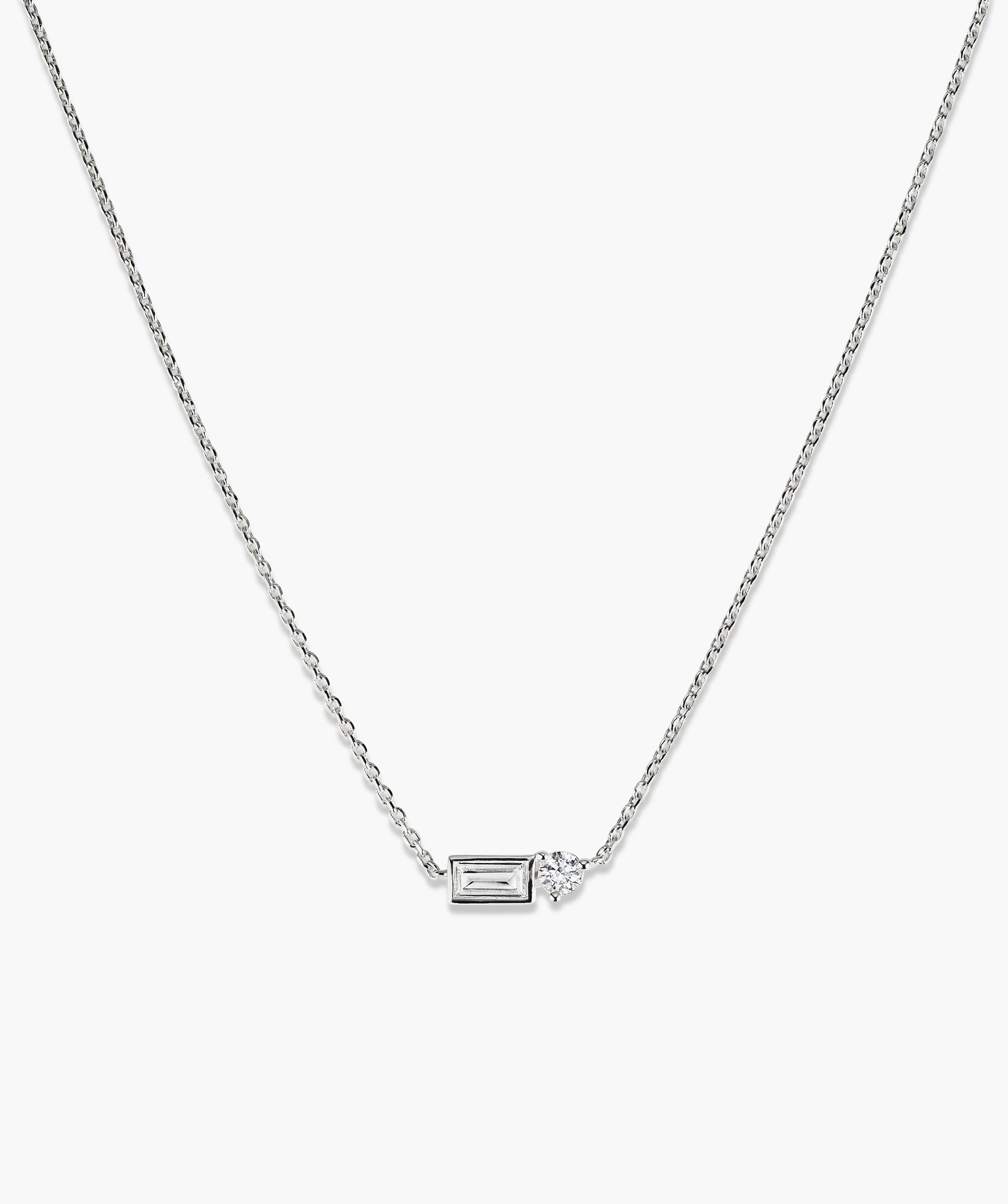 Sterling Silver - Lab Grown White Sapphire