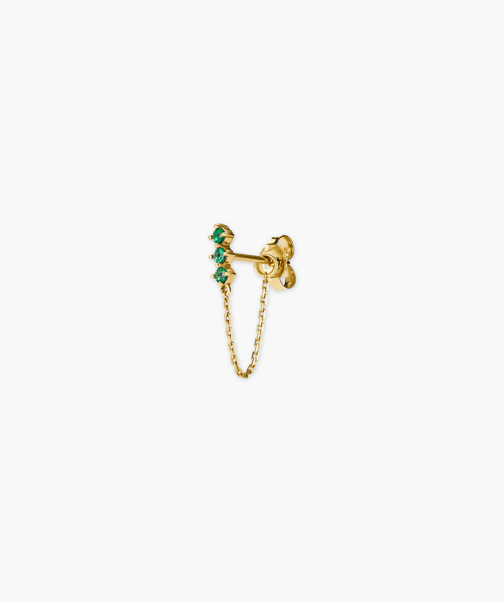 14k Yellow Gold - Lab Grown Emerald