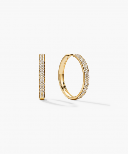 Bold Pavé Diamond Large Hoops