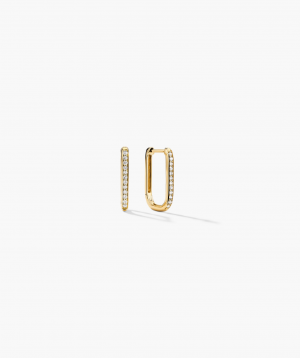 Pavé Diamond Small U Hoops