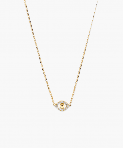 Pavé Diamond Evil Eye Necklace