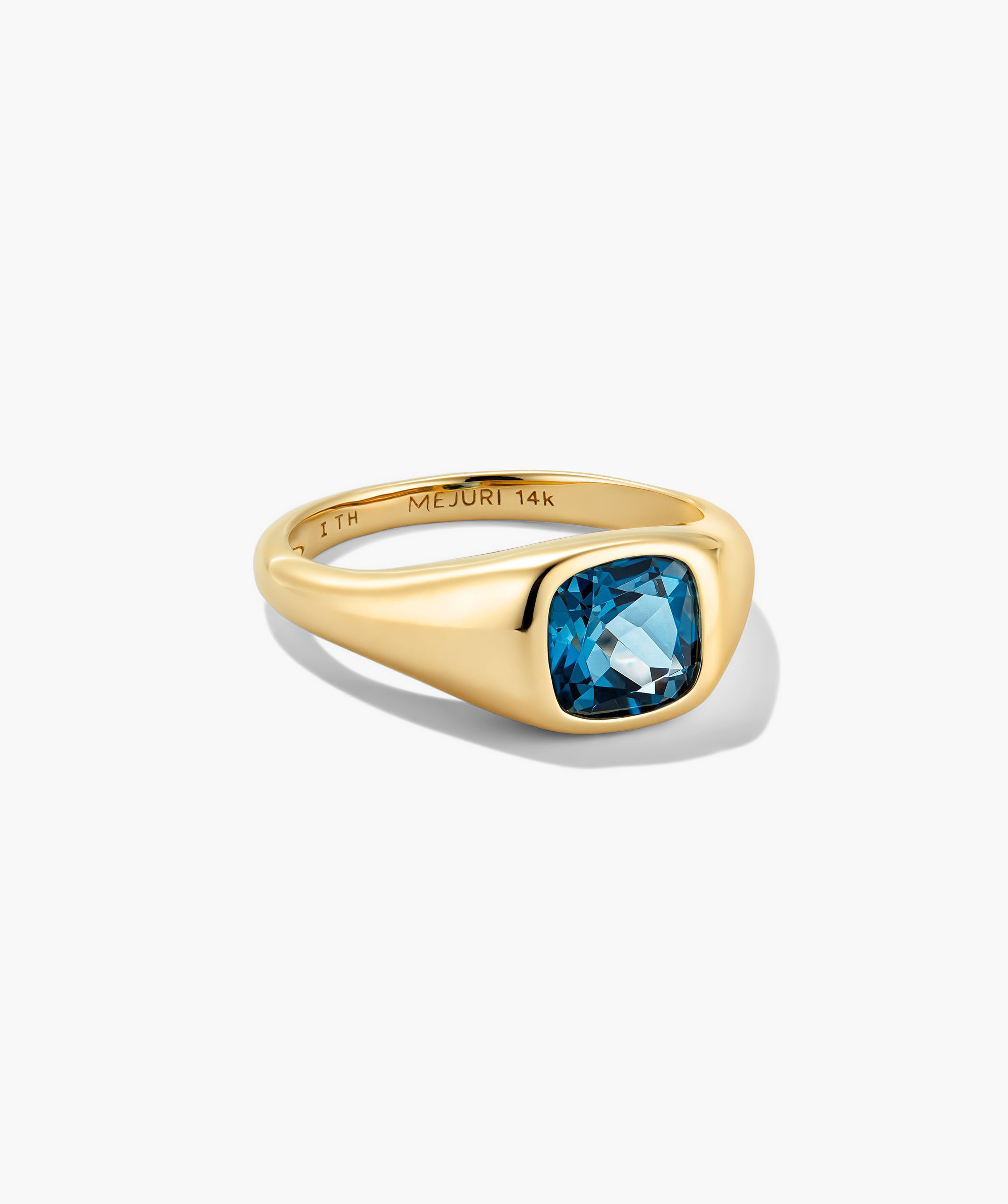 14k Yellow Gold - London Blue Topaz