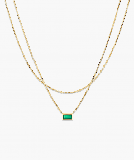 Layered Baguette Necklace