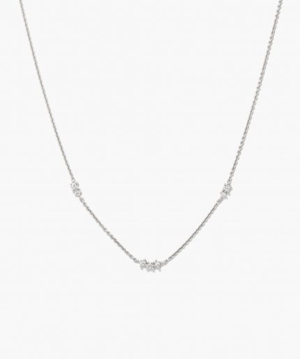 Floating Lab Grown Sapphire Necklace