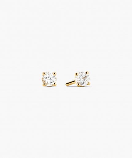 Round Lab Grown Sapphire Studs