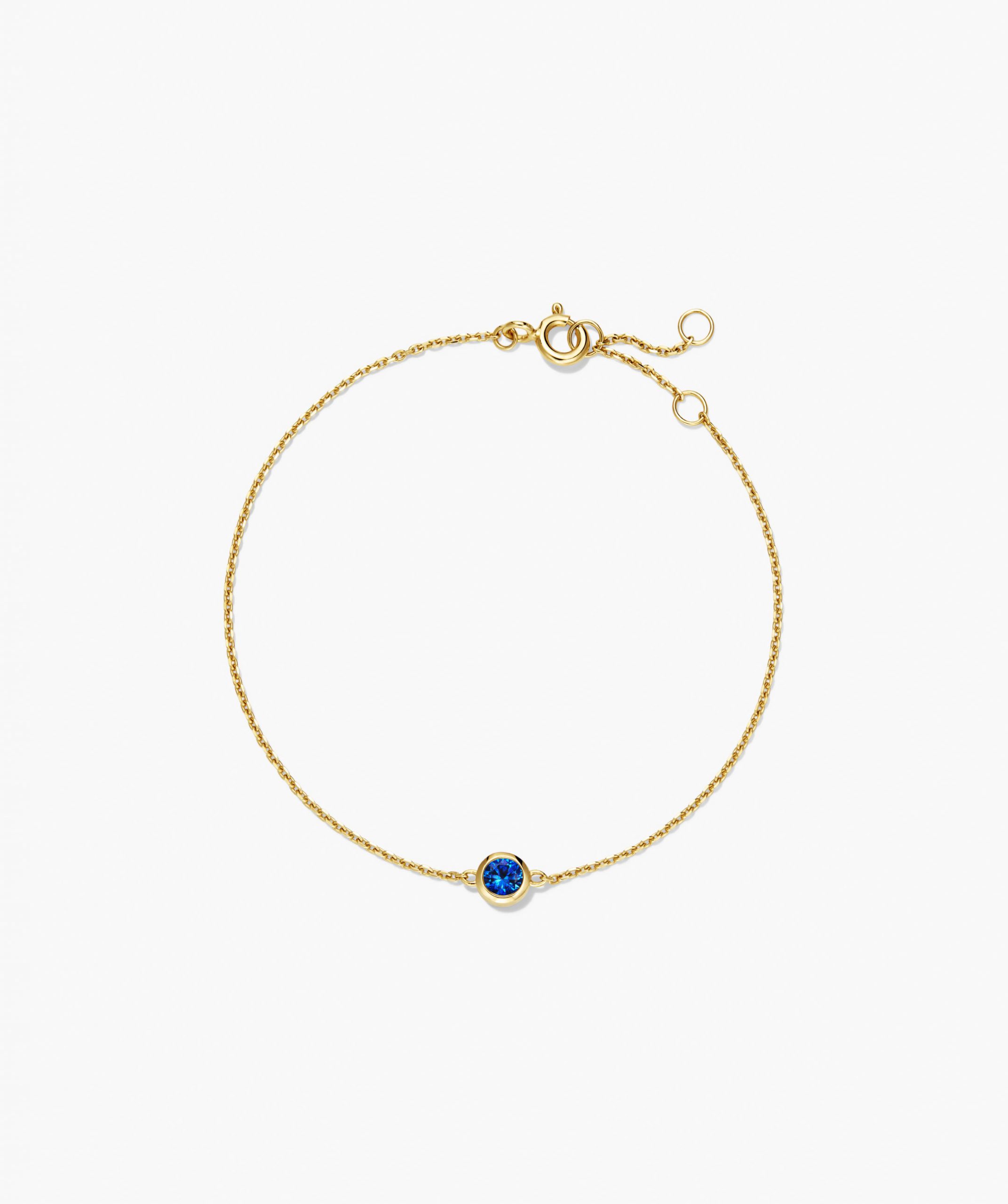 18k Gold Vermeil - Lab Grown Blue Sapphire