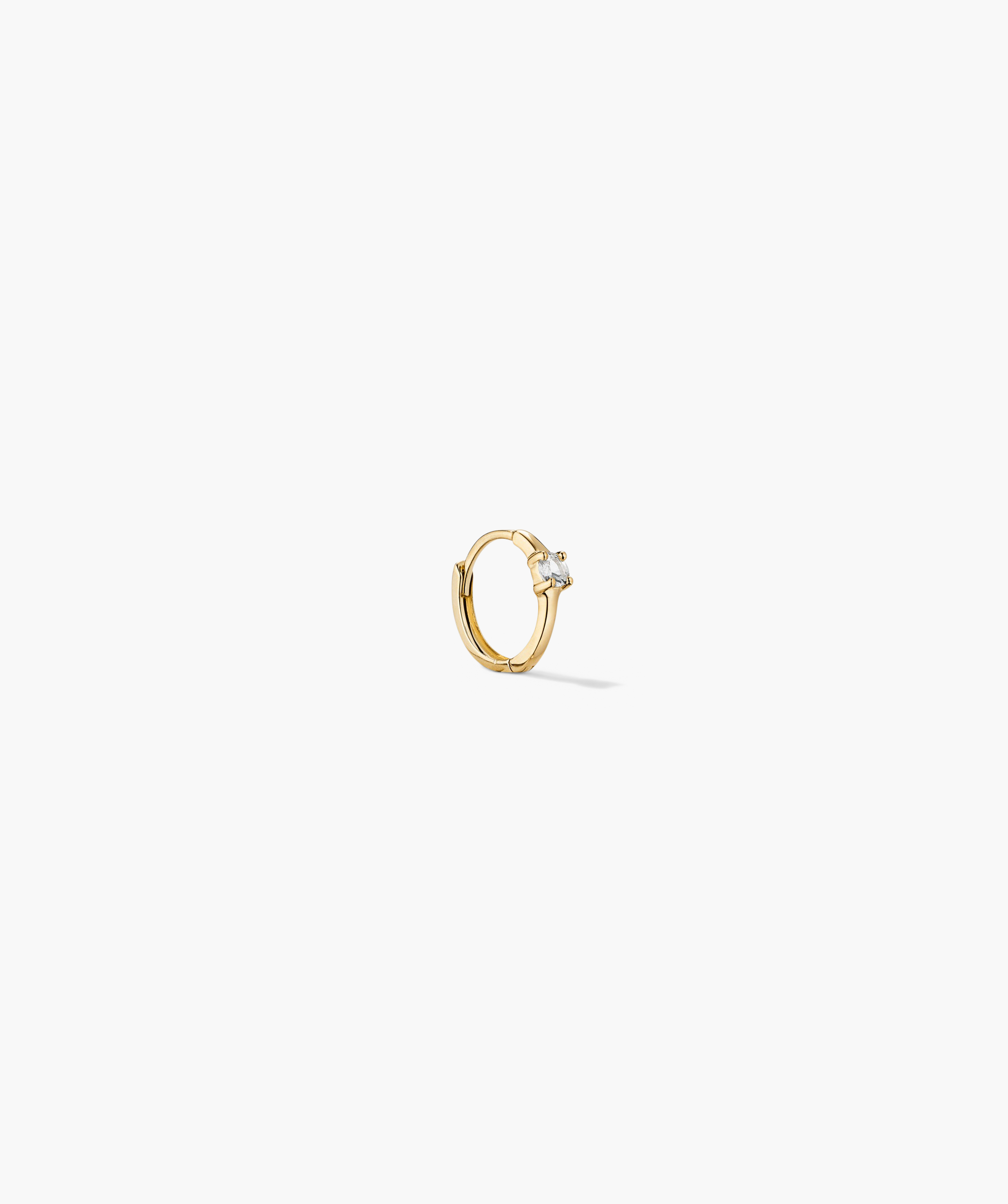 14k Yellow Gold - White Sapphire