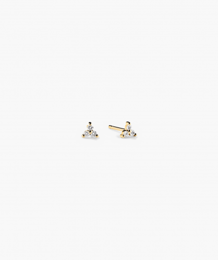 Mini Lotus Diamond Studs