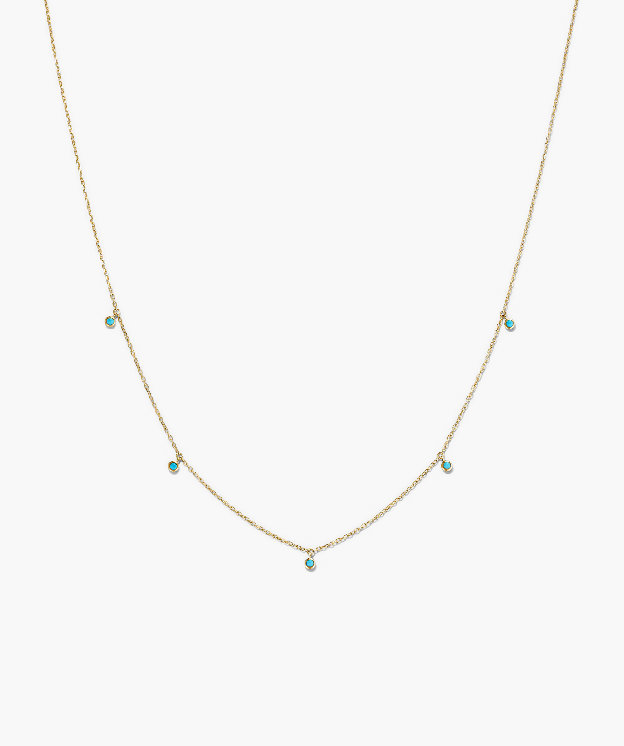 14k Yellow Gold - Turquoise