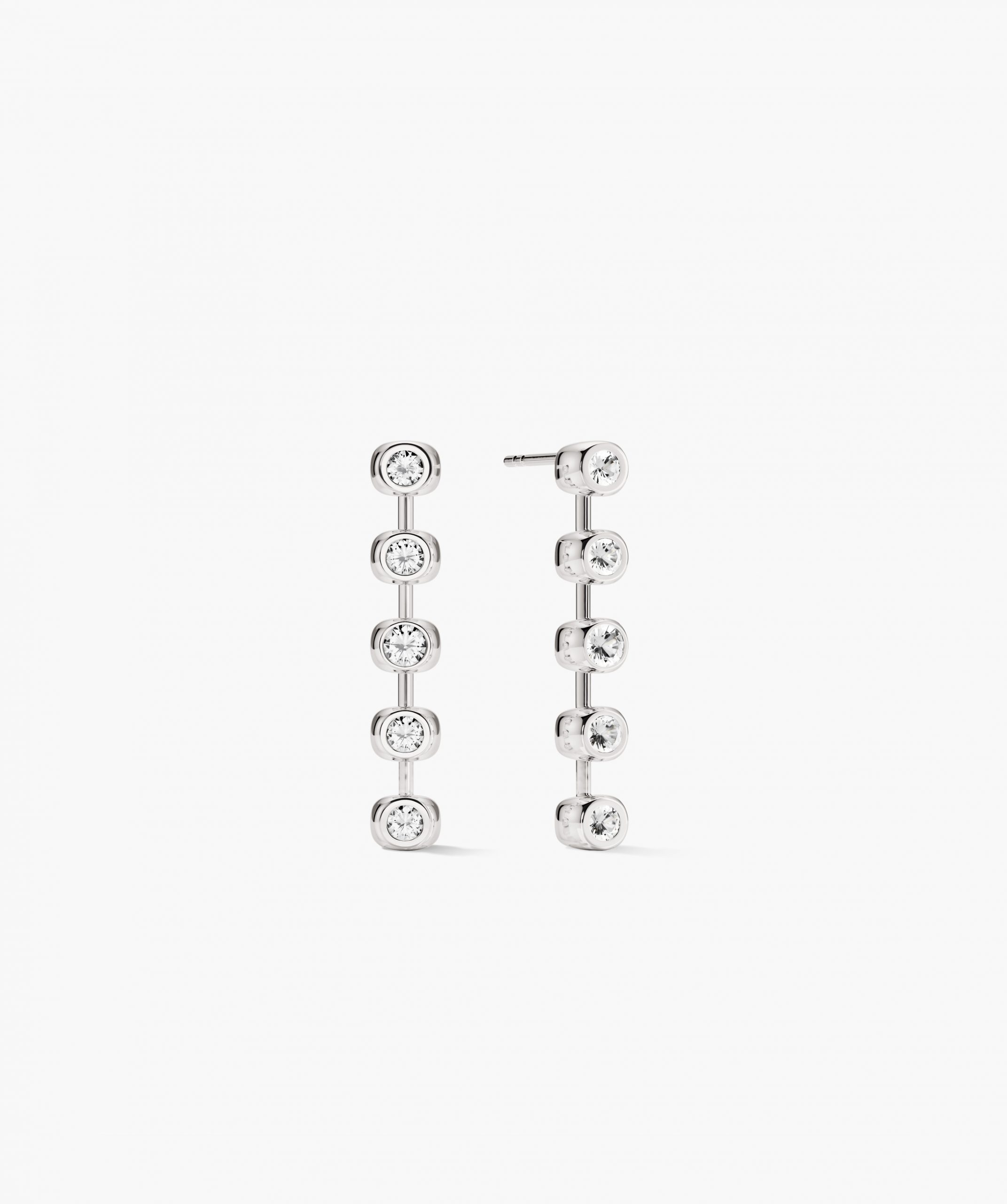 Sterling Silver - Lab Grown White Sapphire