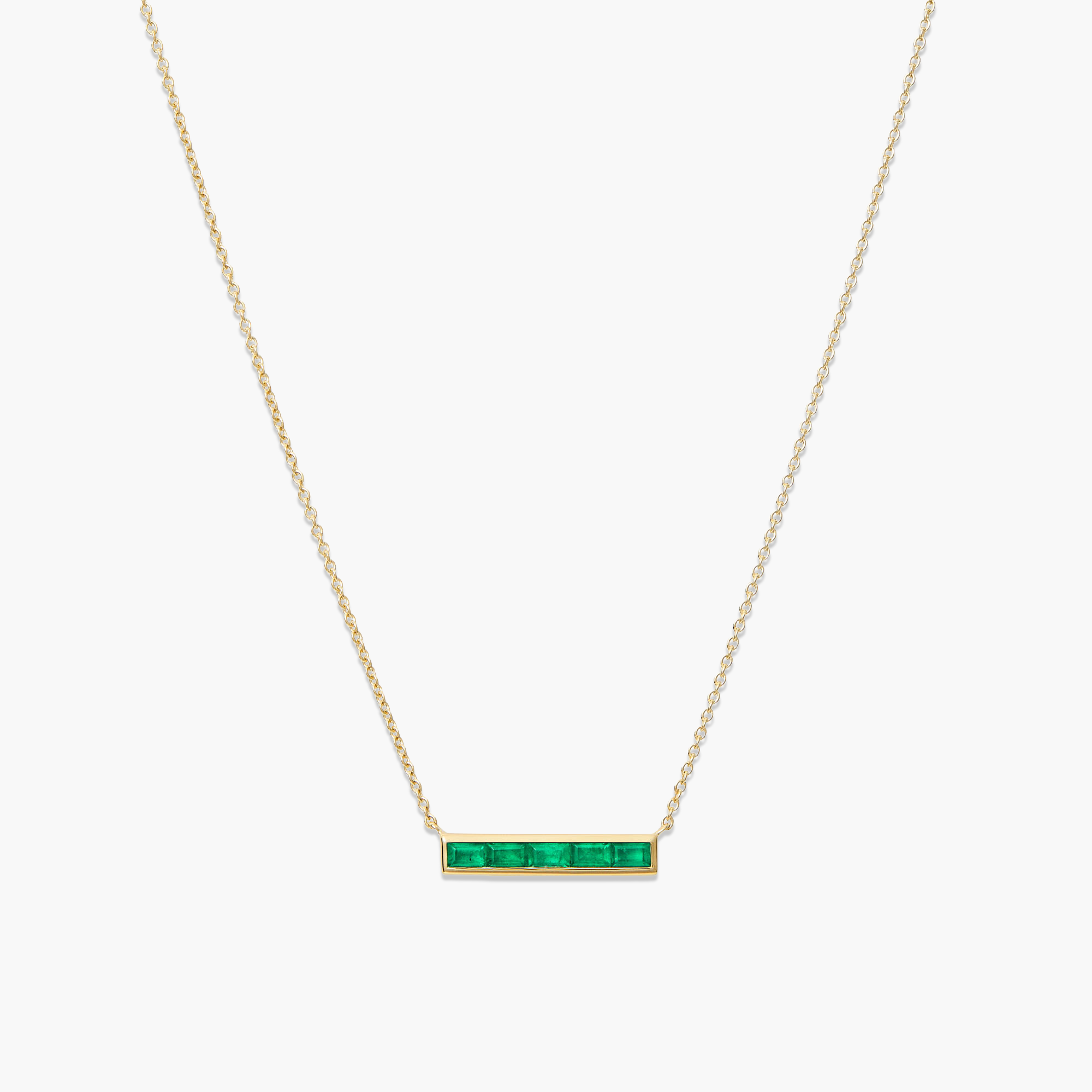 14k Yellow Gold - Emerald
