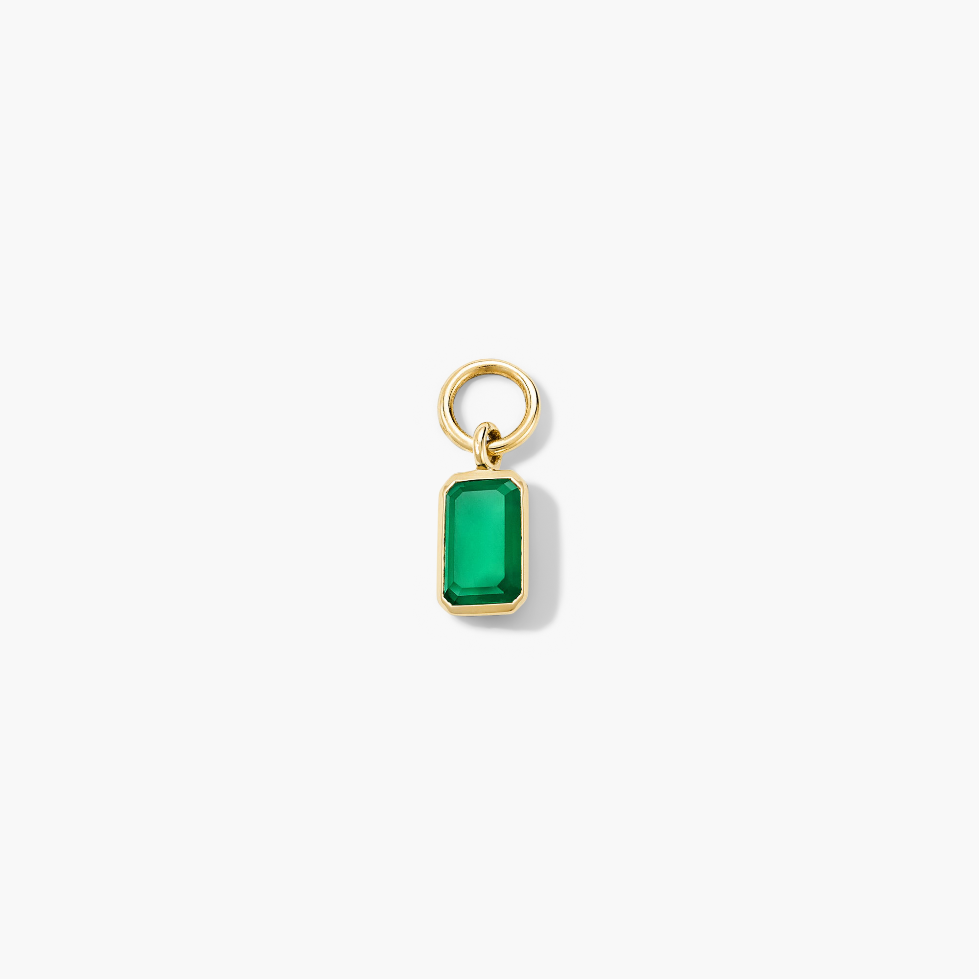 14k Yellow Gold - Green Onyx