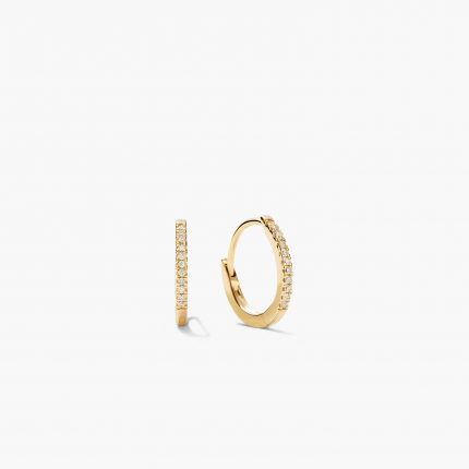 Pavé Diamond Huggie Hoops