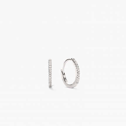 Pavé Diamond Huggie Hoops