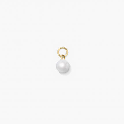 Single Pearl Hoop Charm