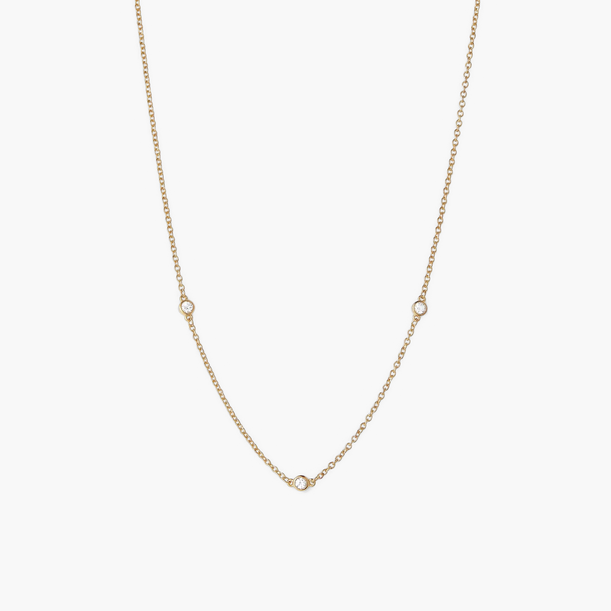 18k Gold Vermeil - White Sapphire