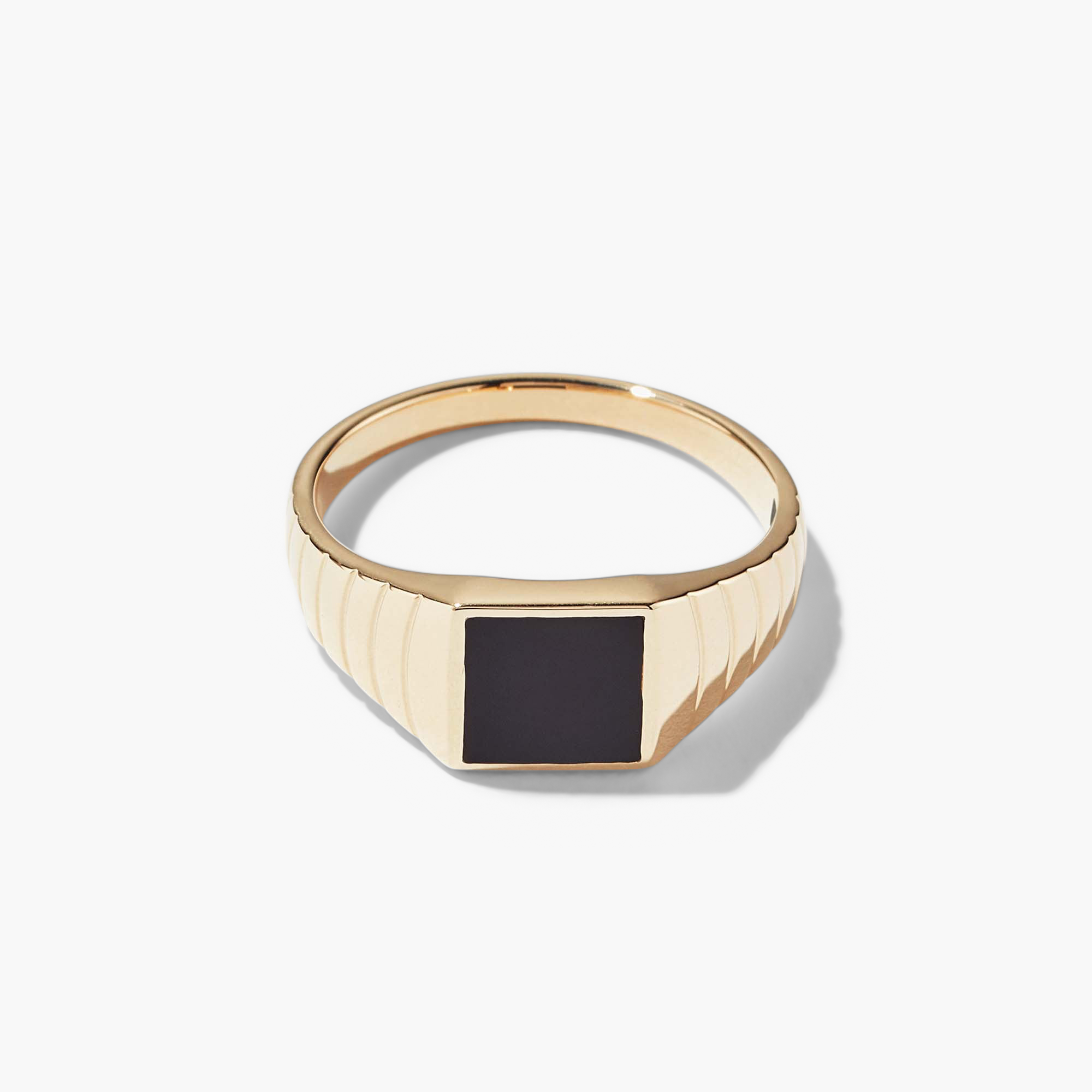 14k Yellow Gold - Black Onyx